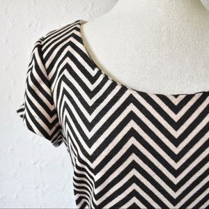 Maison Jules Chevrons & Stripes Dress